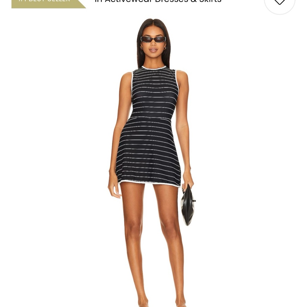 Nwot,Black Striped Sleeveless Dress, Sales Are Final, No Refund